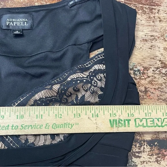 Adrianna Papell Black Lace Detail Dress - Picture 4 of 6